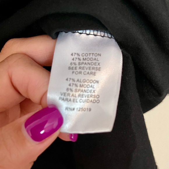 3/15💚 Joseph A. Black Over the Shoulder Long Sleeve Modal Top Size M - Picture 6 of 7